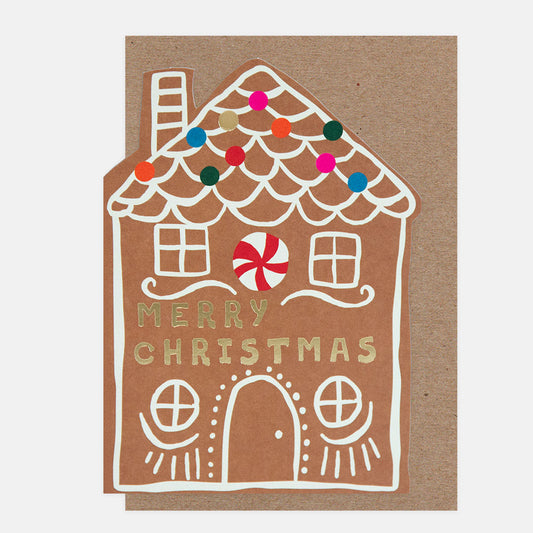 SGX026-Caroline G-Gingerbread House Merry Christmas -Xmas Card-