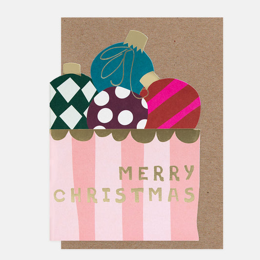 SGX027-Caroline G-Box Of Baubles Merry Christmas -Xmas Card-