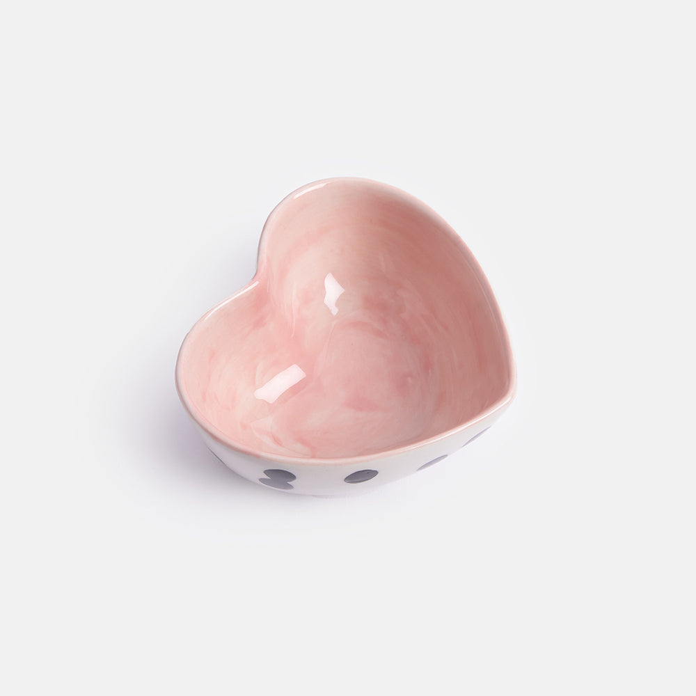 SHB100-Caroline G-Heart Shape Dotty Trinket Bowl-Bowl-At Home