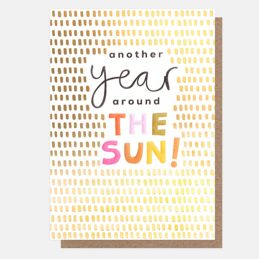 SUN003-Caroline G-Another Year Around The Sun Gold Pattern-Card-Sending Sunshine