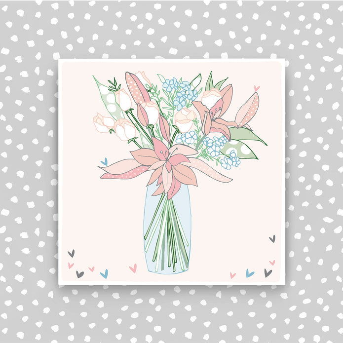 CB211-Molly Mae-Blank - Vase Of Flowers-Card-Carried On The Breeze