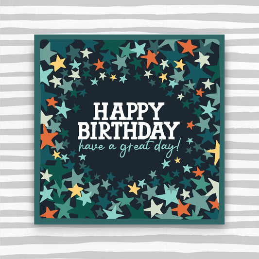 CK018-Molly Mae-Happy Birthday Card Have A Great-Card-Clockwise Blue Skies