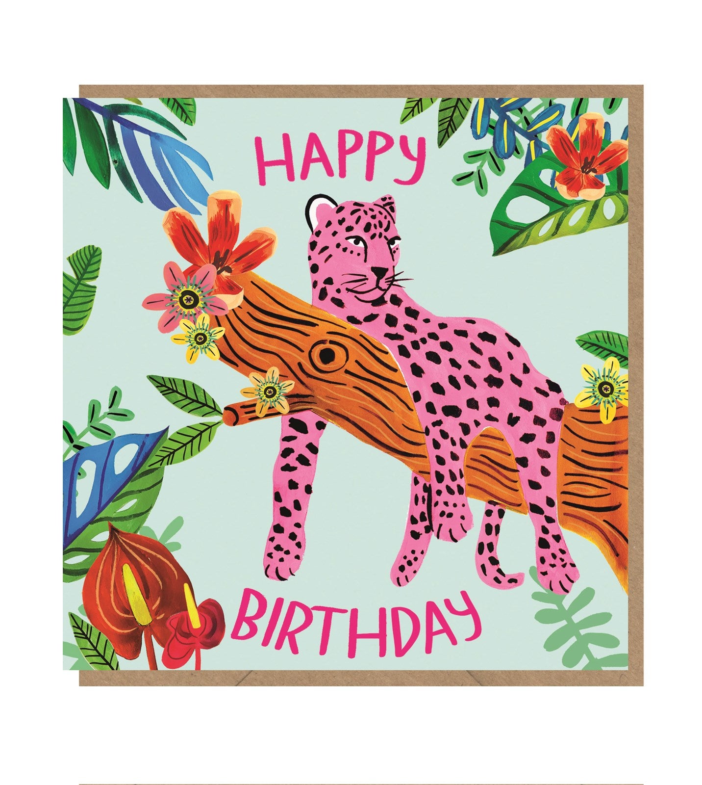 BUD015-Earlybird-Pink Leopard-Card-Buddy And Betty