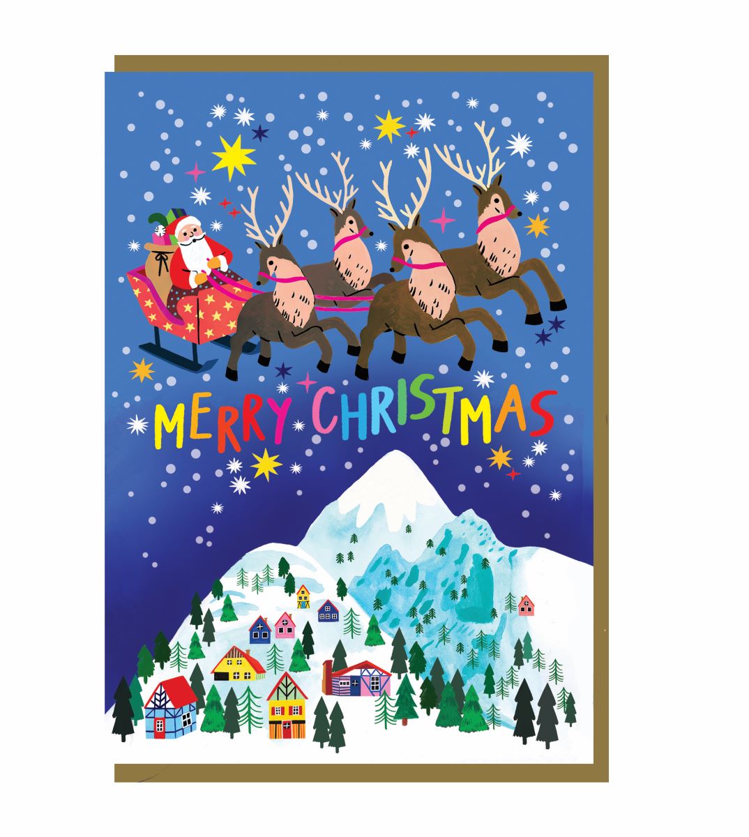 EBX037-Earlybird-Santa Scene-Xmas Card-