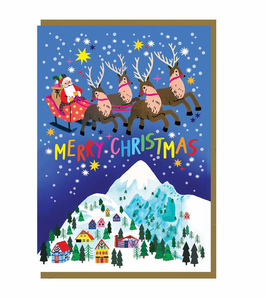 EBX037-Earlybird-Santa Scene-Xmas Card-