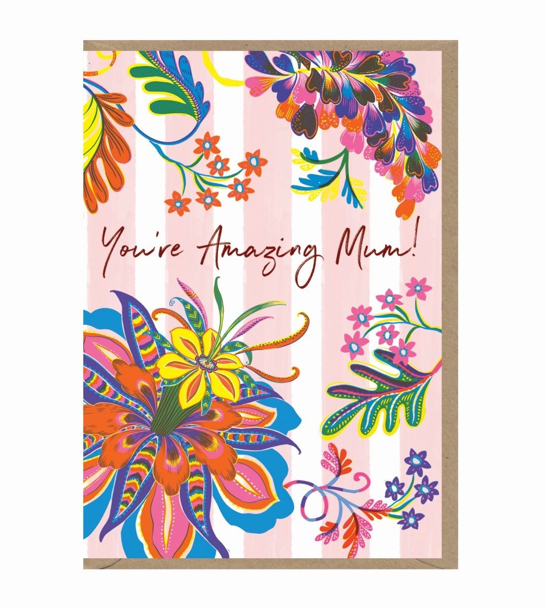 HON048-Earlybird-You'Re Amazing Mum Floral-Card-Honey