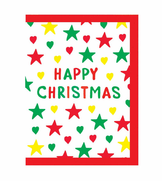 MEON032-Earlybird-Stars & Hearts-Xmas Mini Card-Mini Christmas