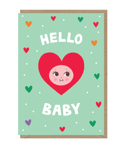 QUACK021-Earlybird-Hello Baby-Card-Quackers