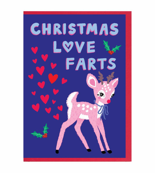 XQ006-Earlybird-Christmas Love Farts-Xmas Card-Christmas Quackers