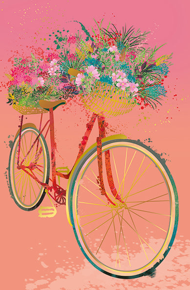 9956560056-Editions du Desastre-Bike Flowers-Card-Concept Carnet De Couleurs