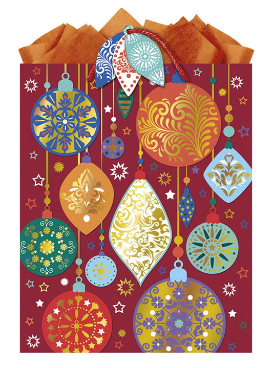 9613870701-The Editor Groupe-Sparkle Rainbow-Large Bag 260Mm X 320Mm-Xmas Gift Bag-