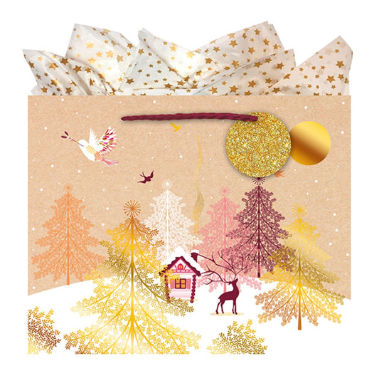 9613870739-The Editor Groupe-Bosquethz-Horizontal Medium Bag 250Mm X 200Mm-Xmas Gift Bag-