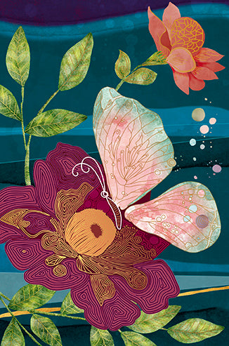 9900760046-Editor Groupe-Red Flower-Card-Cd Sentimento