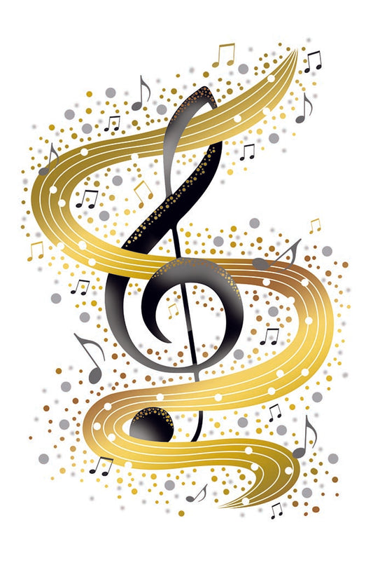 9946300102-Editor Groupe-Music Notes-Card-Very Chic Carnet
