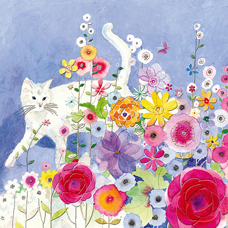 9958400045-Editor Groupe-White Cat-Card-Aerial Carnet