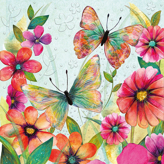 9958400061-Editor Groupe-Flowers & Butterflies-Card-Aerial Carnet
