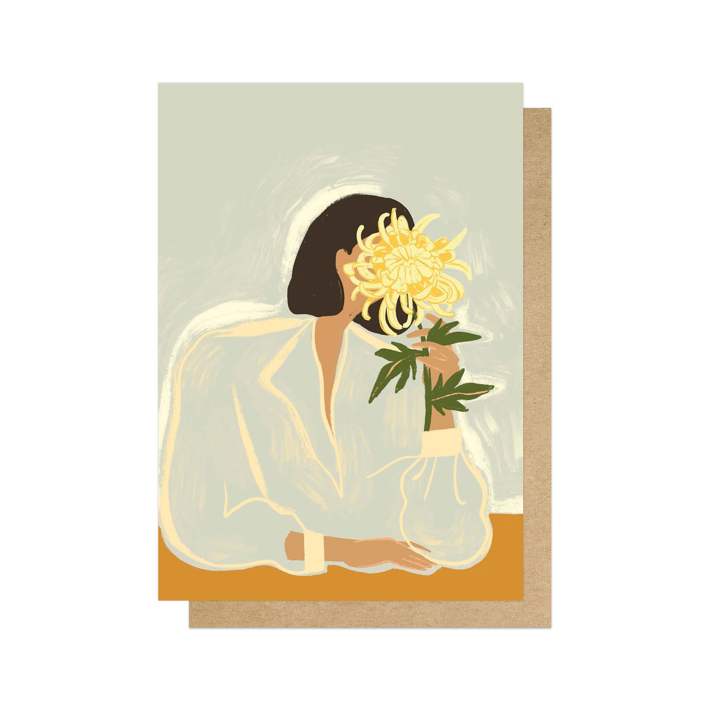 ARTGUA015C-East End Prints-Chrysanthemum-Card-Arty Guava
