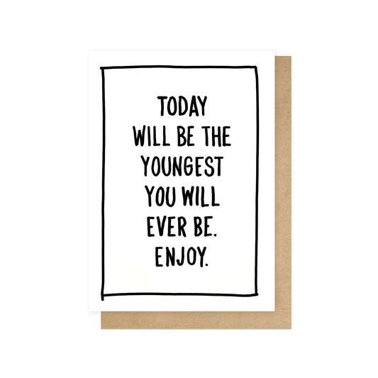 BILKID013C-East End Prints-Youngest You Will Ever Be-Card-