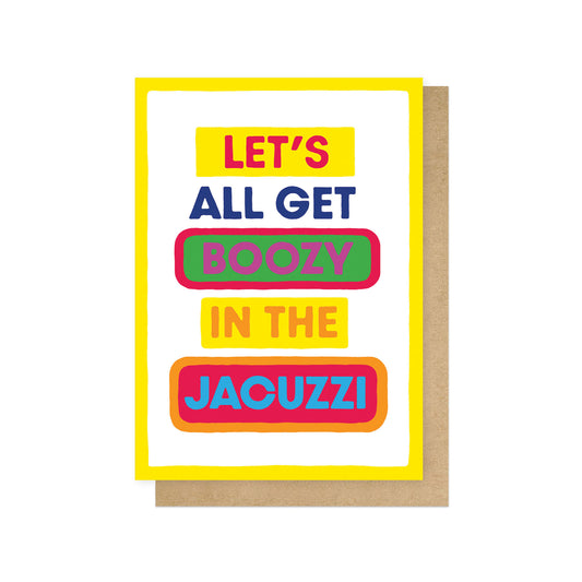BOBEVE001C-East End Prints-Boozy Jacuzzi-Card-
