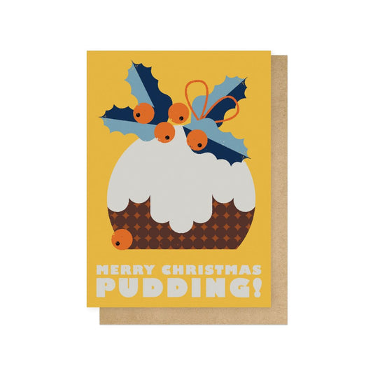 CHRHA024C-East End Prints-Christmas Pudding-Xmas Card-Christina Hagerfors