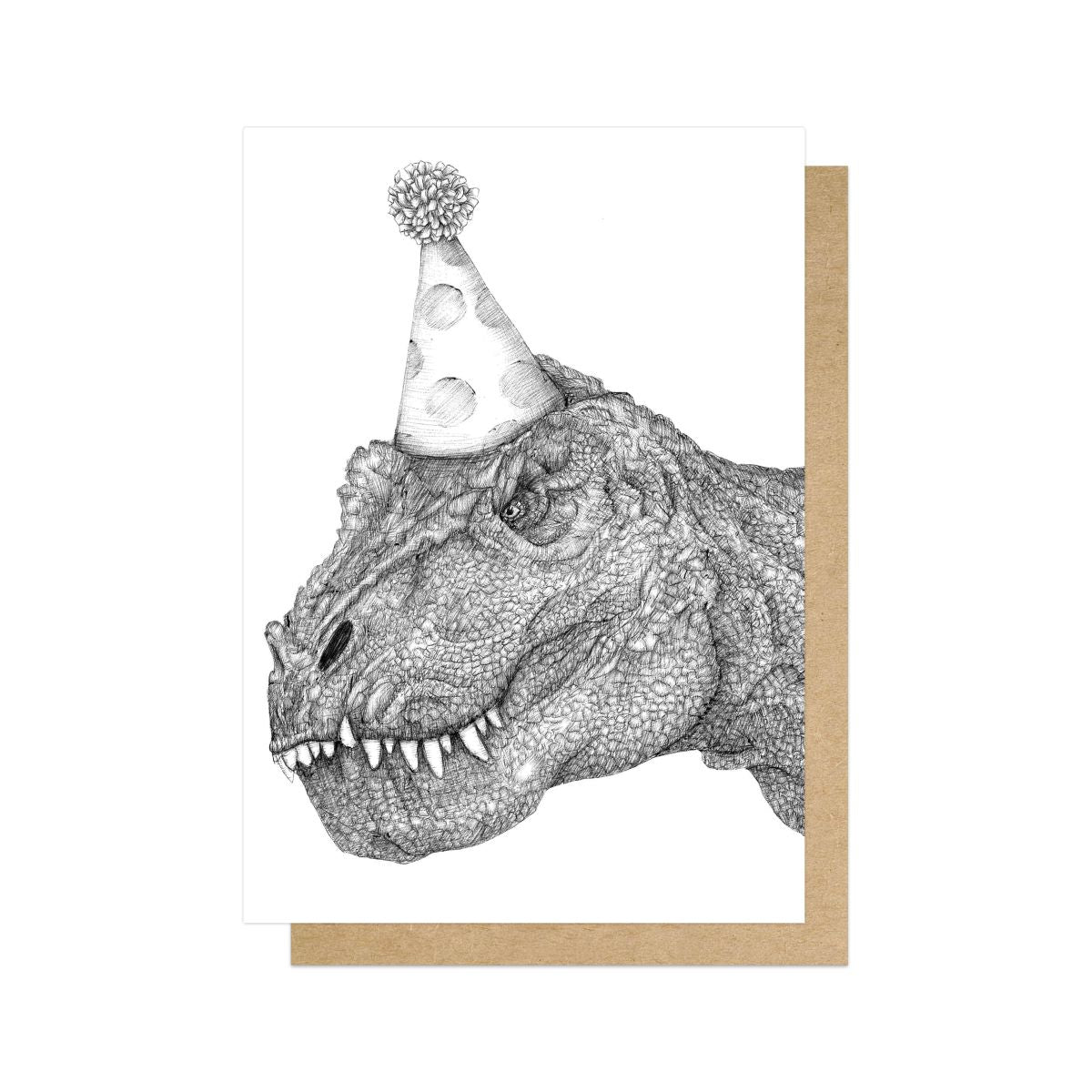ECMAZ007C-East End Prints-Party Dinosaur-Card-