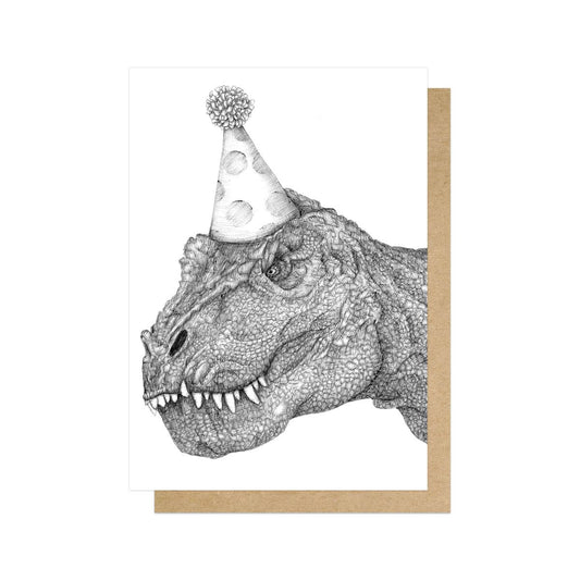 ECMAZ007C-East End Prints-Party Dinosaur-Card-