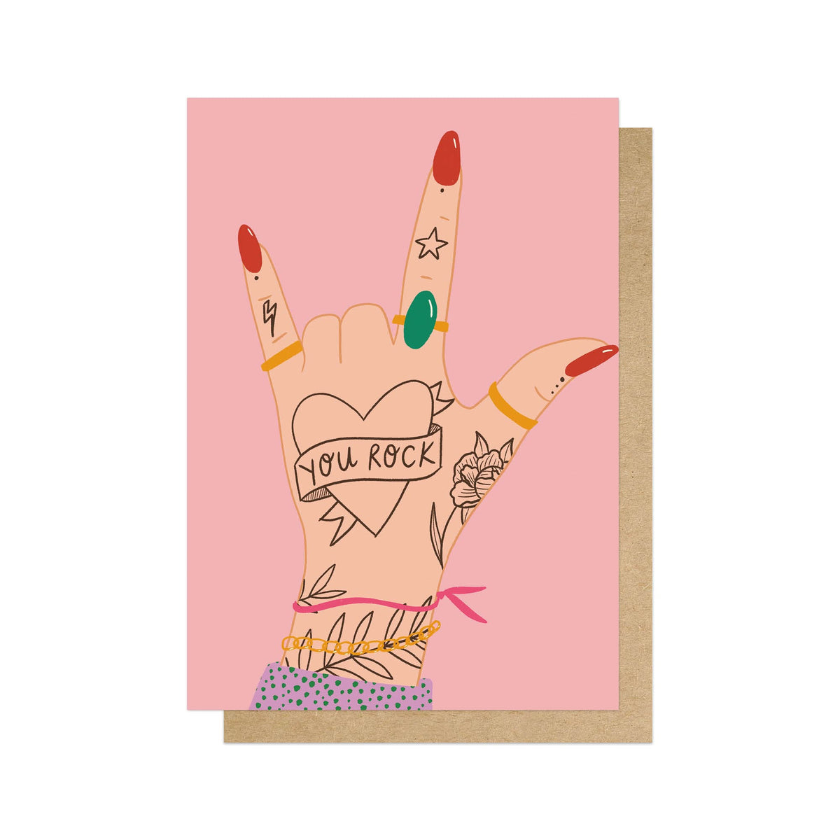 EMMLUP010C-East End Prints-You Rock-Card-Emmy Lupin