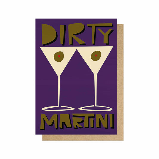 FOXVEL057C-East End Prints-Dirty Martini-Card-Fox & Velvet