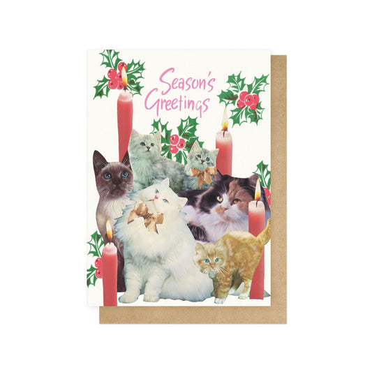 GOOGLI003C-East End Prints-Christmas Cats-Xmas Card-
