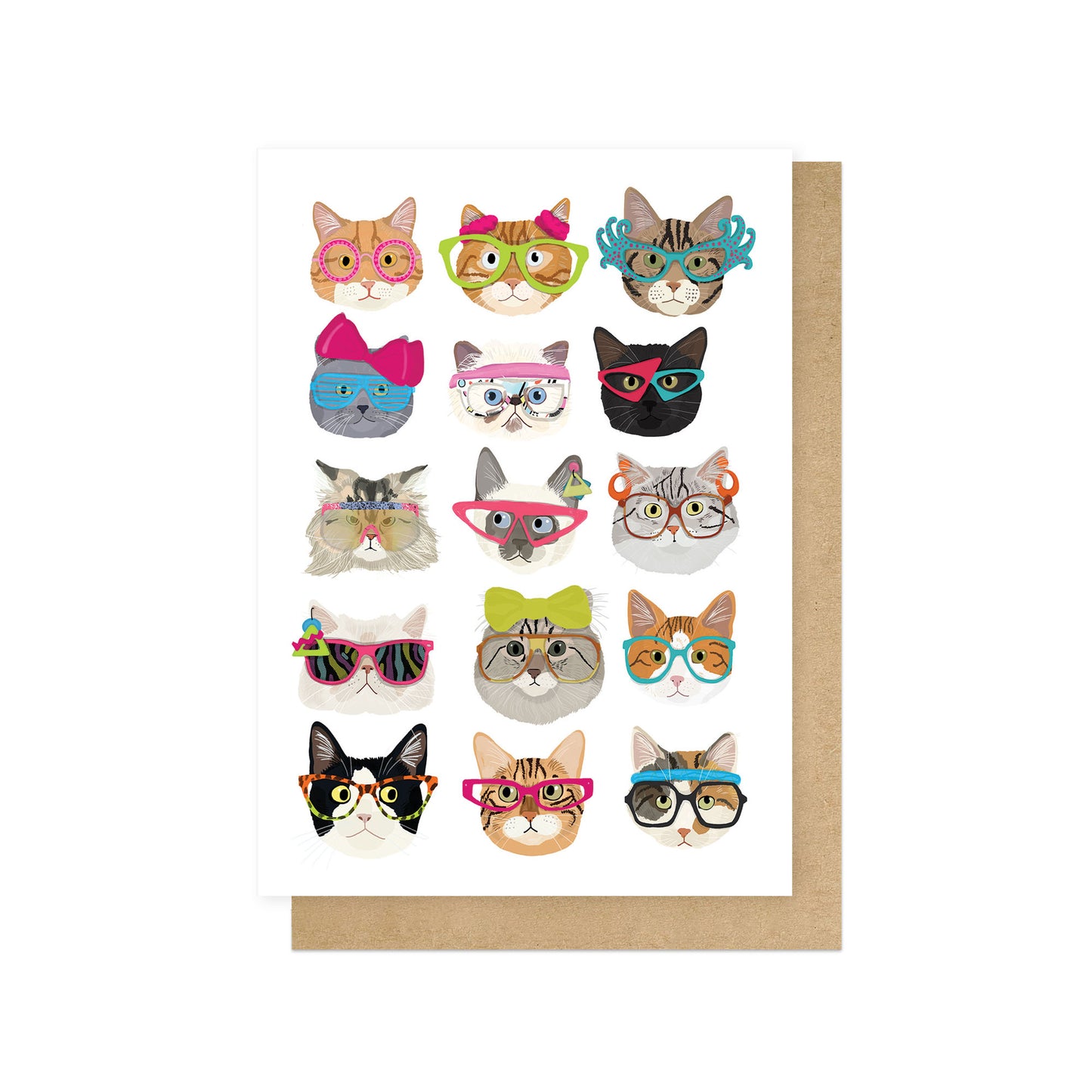 HANMEL099C-East End Prints-Cats In The 80S-Card-Hanna Melin