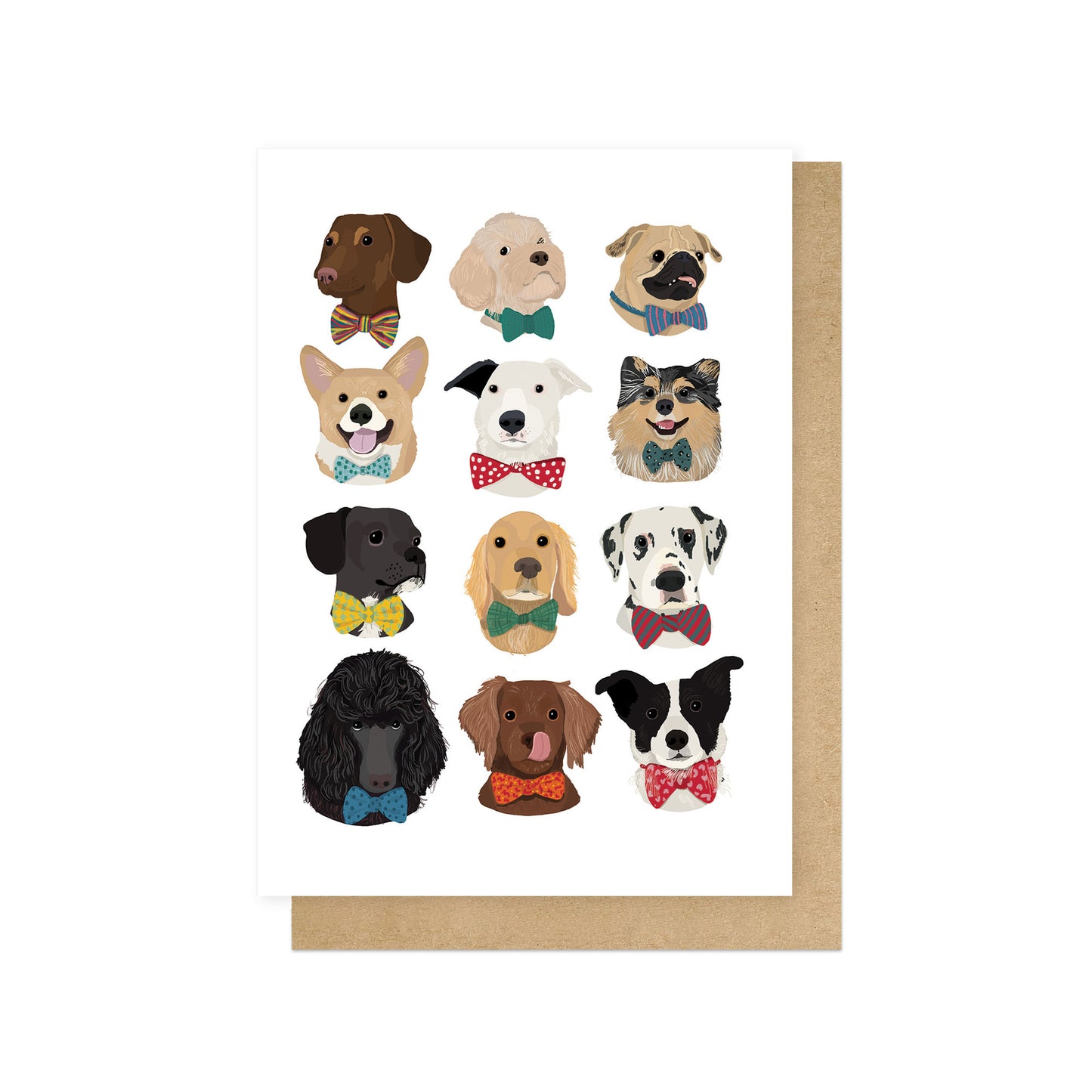 HANMEL101C-East End Prints-Dogs In Bowties-Card-Hanna Melin