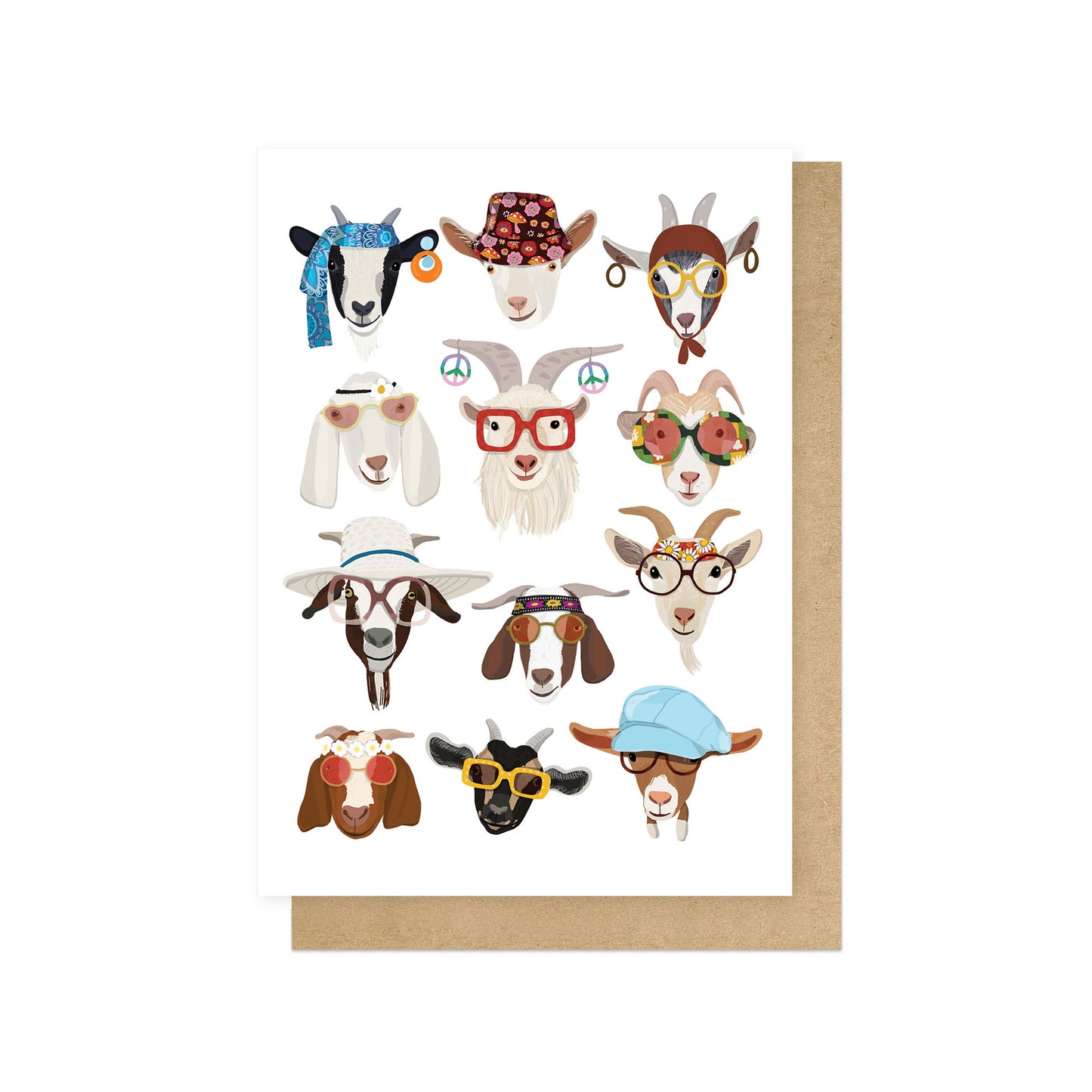 HANMEL104C-East End Prints-Goats In The 70S-Card-Hanna Melin