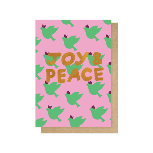 KERPAR018C-East End Prints-Joy And Peace Doves-Xmas Card-Keren Parmley