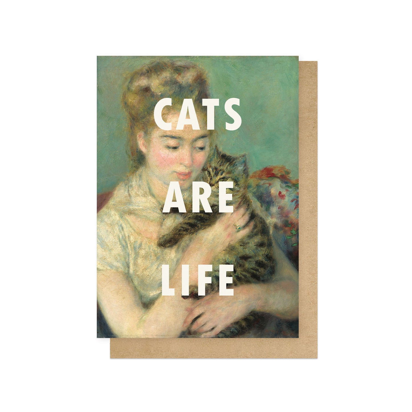 OHFINE196C-East End Prints-Cats Are Life-Card-Oh Fine
