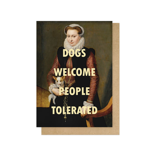 OHFINE198C-East End Prints-Dogs Welcome-Card-Oh Fine