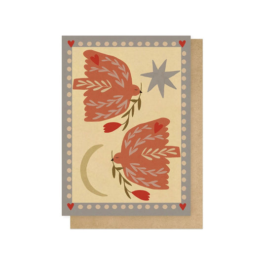 SOPDEL047C-East End Prints-Two Doves-Card-Sophie Deller