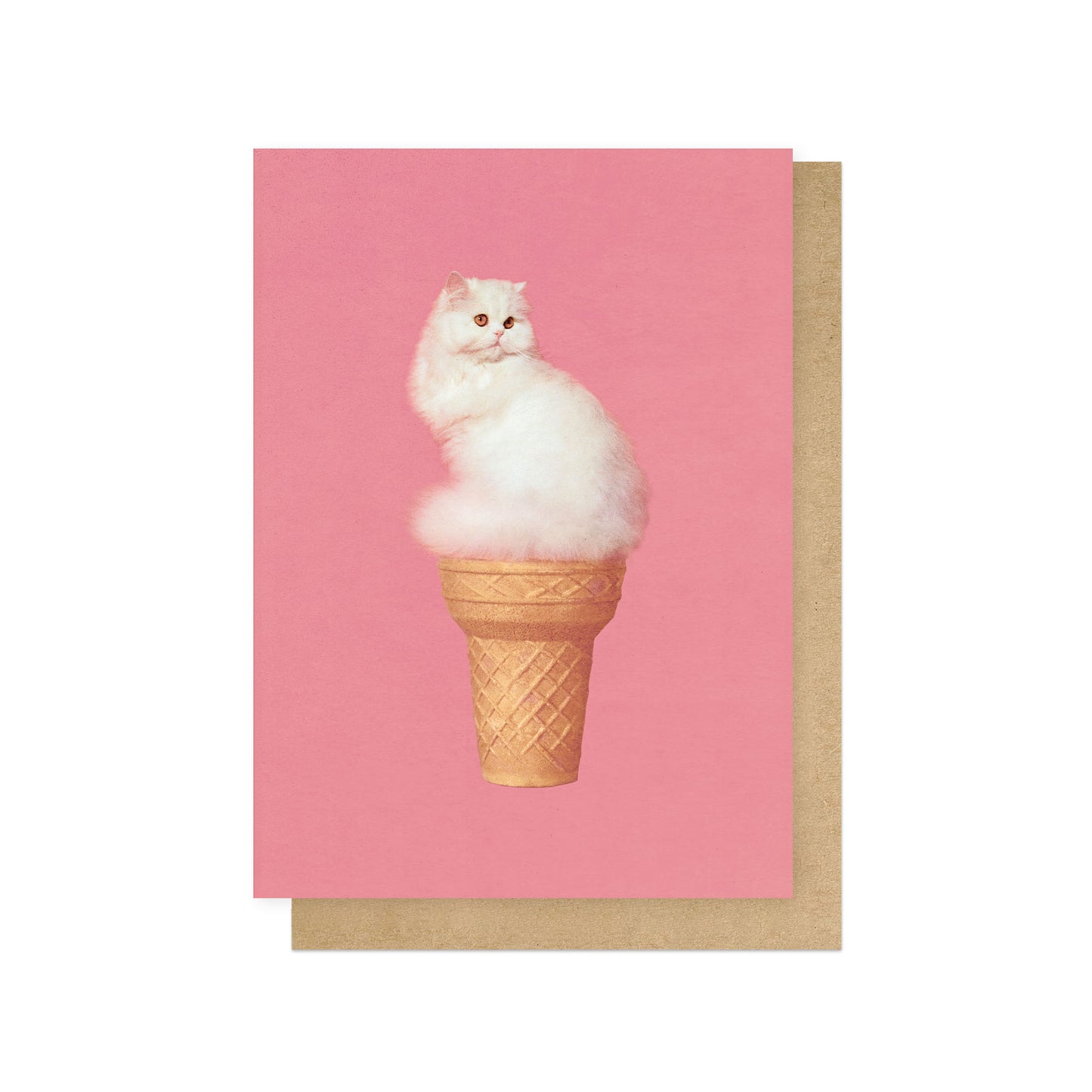 VERART003C-East End Prints-Cat Ice Cream-Card-