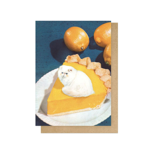 VERART009C-East End Prints-Lemon Meow Pie-Card-