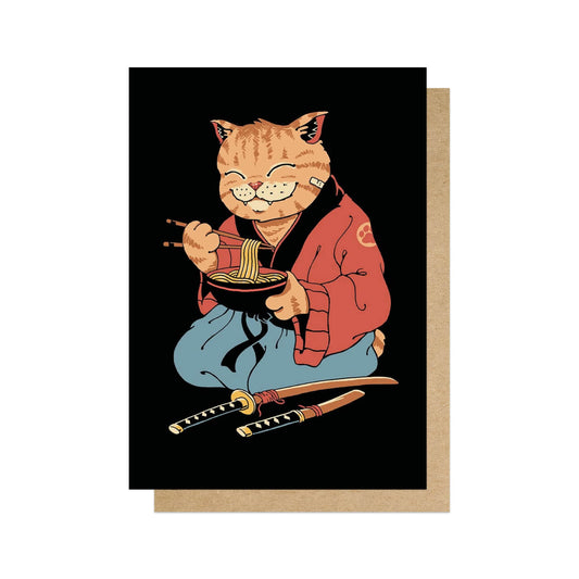 VINTRI019C-East End Prints-Cat Ramen-Card-Vincent Trinidad