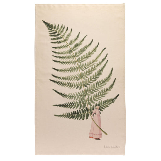 FF004-Laura Stoddart-Single Fern-Fabulous Ferns-Tea Towel Cotton 48 x 78 cm