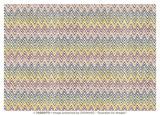 1477-Grafiche Tassotti-Zig Zag Multicolore-Wrap-Carta Decorativa