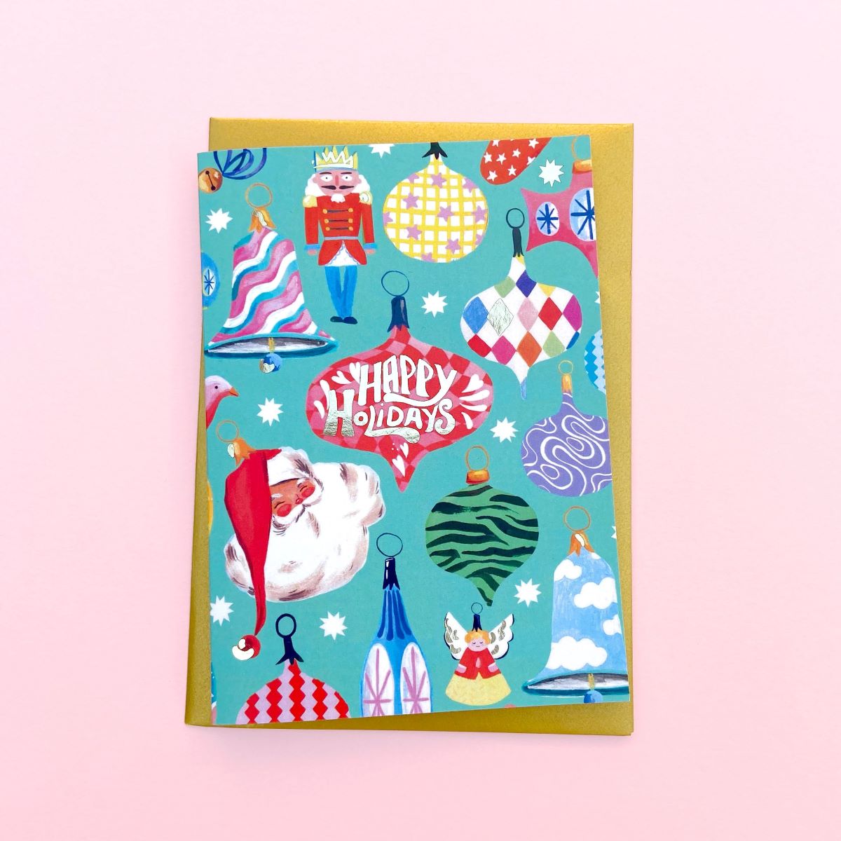 C-C0012-Ickaprint-Christmas Baubles-Xmas Card-