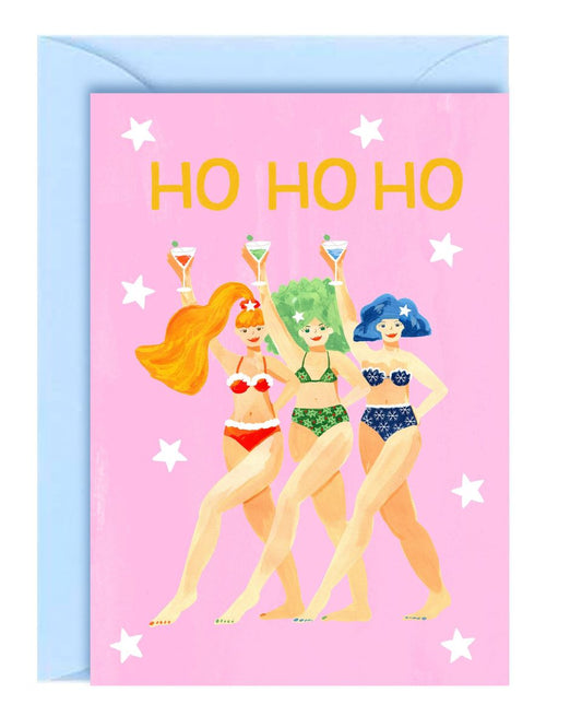 C-C0034-Ickaprint-Ho Ho Ho-Xmas Card-