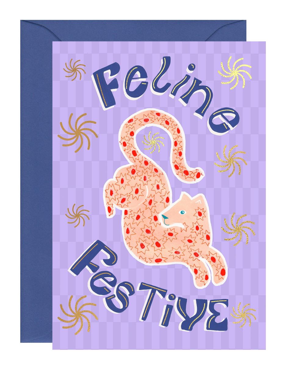 C-C0039-Ickaprint-Feline Festive-Xmas Card-