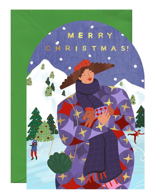 C-C0046-Ickaprint-Mountain Lady-Xmas Card-