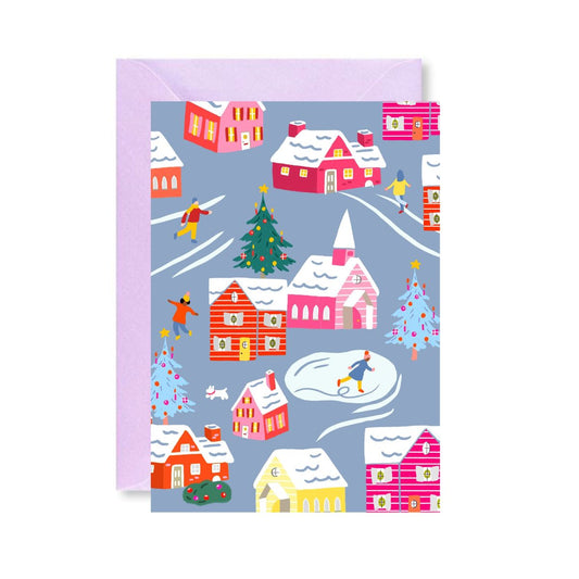 C-C004-Ickaprint-Christmas Village-Xmas Card-