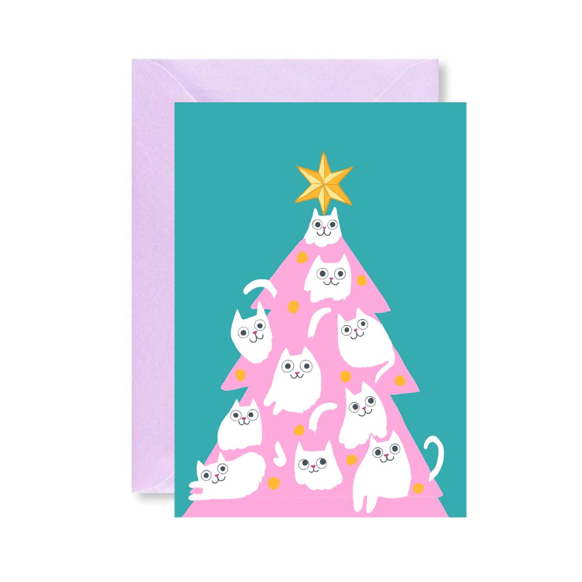 C-C005 -Ickaprint-Christmas Kitties-Xmas Card-
