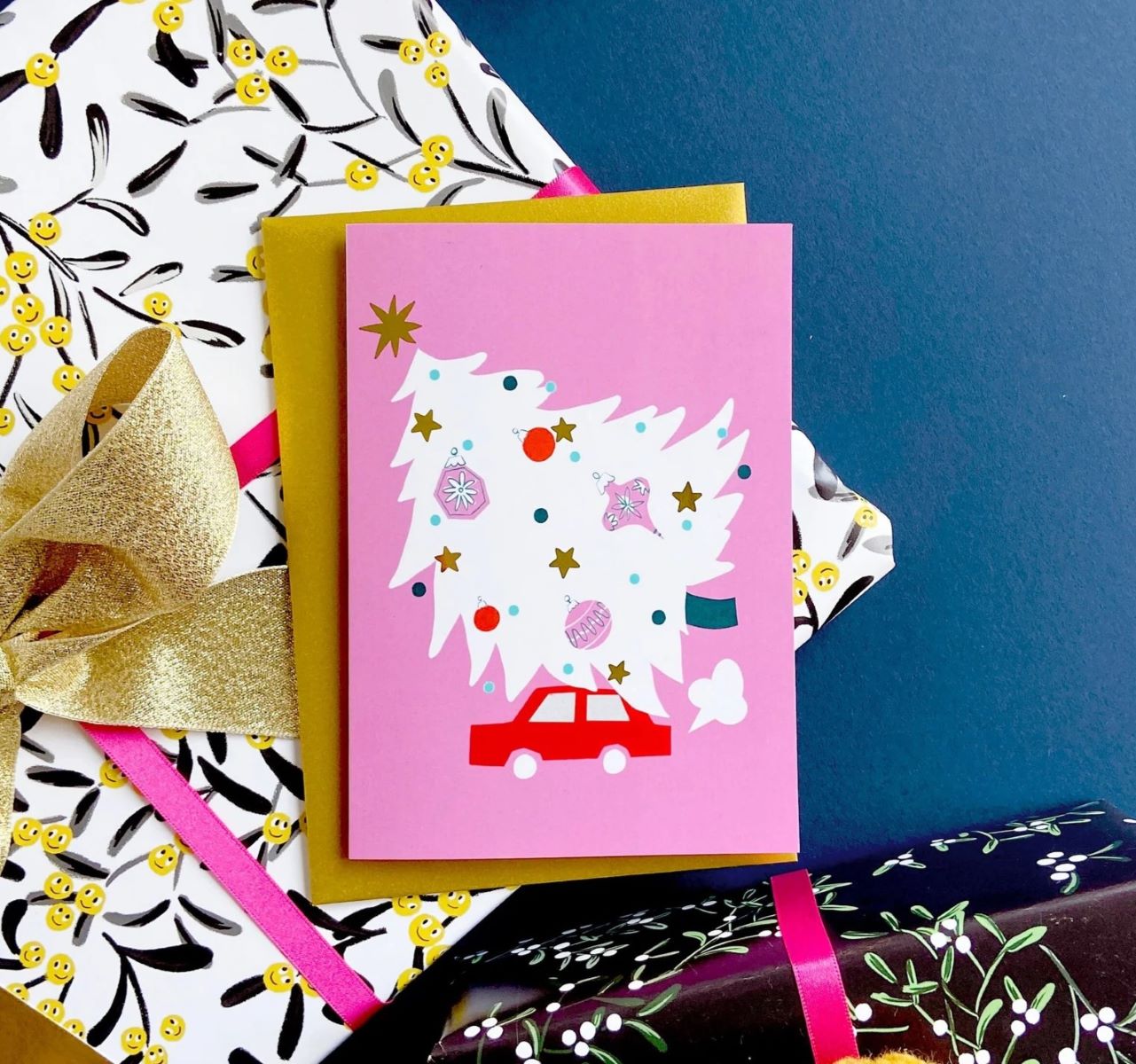 C-C006-Ickaprint-Christmas Tree Car-Xmas Card-