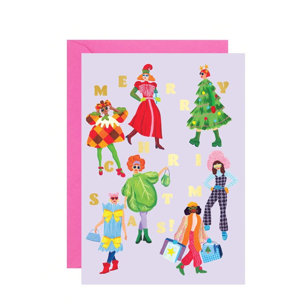 C-C0074-Ickaprint-Christmas Girls-Xmas Card-