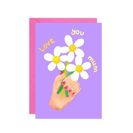 C055-Ickaprint-Love You Mum Flowers-Card-